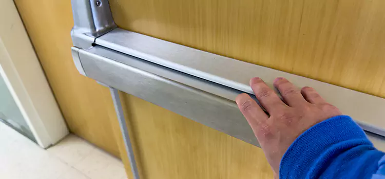 Installing a Push Bar on a Door Laramie